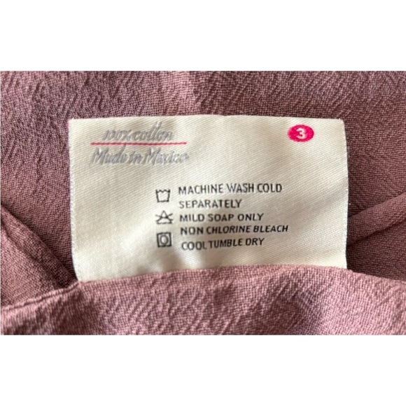 WATERSISTER DRY GOODS Brown Cotton Gauze Lagenlook Tunic Plus Size 3 - Picture 6 of 6